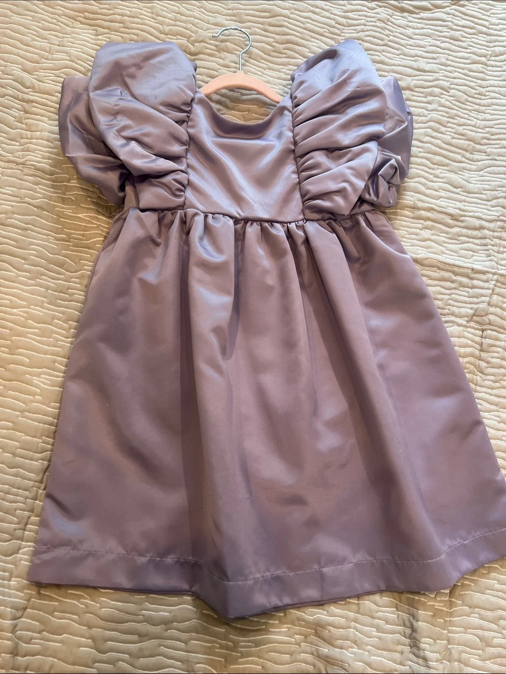 H&M purple Lilac Puff-Sleeve Kids Dress